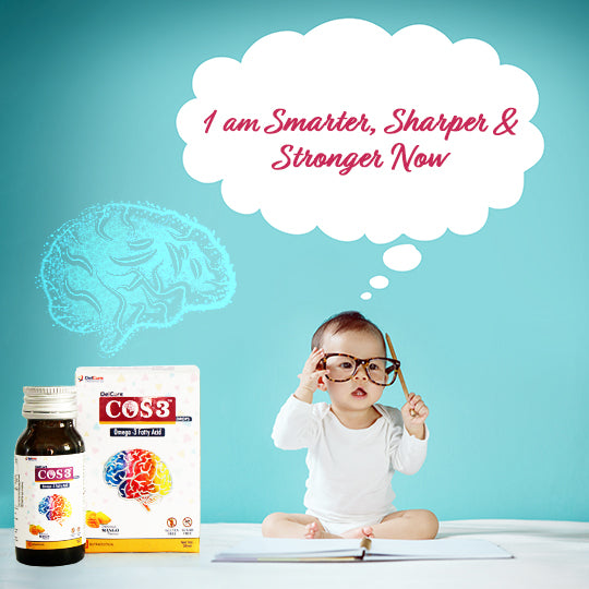 Cos 3 Omega 3 Fatty Acid Supplement rich in DHA, EPA for Kids www